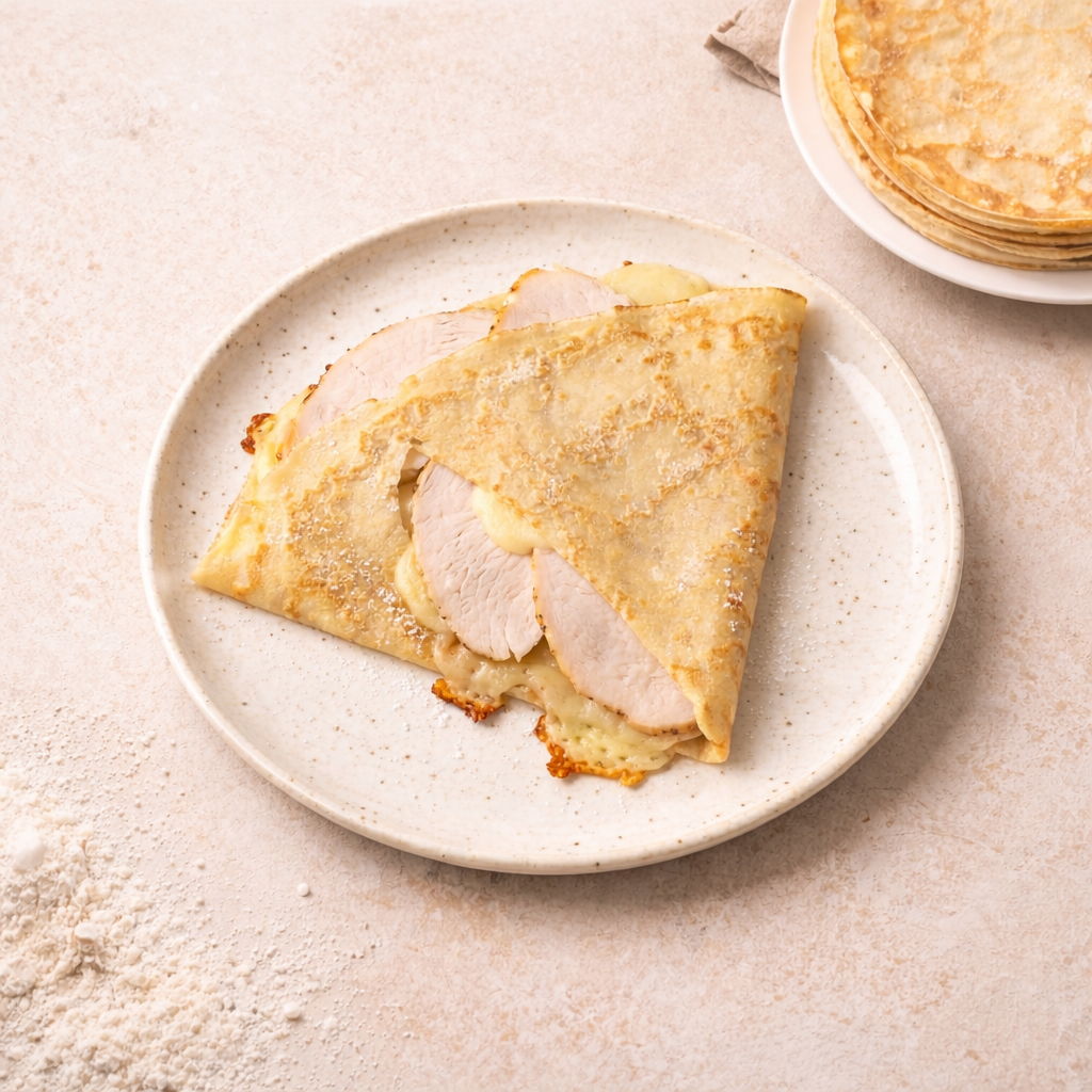 CRÊPE À LA DINDE ET AU FROMAGE